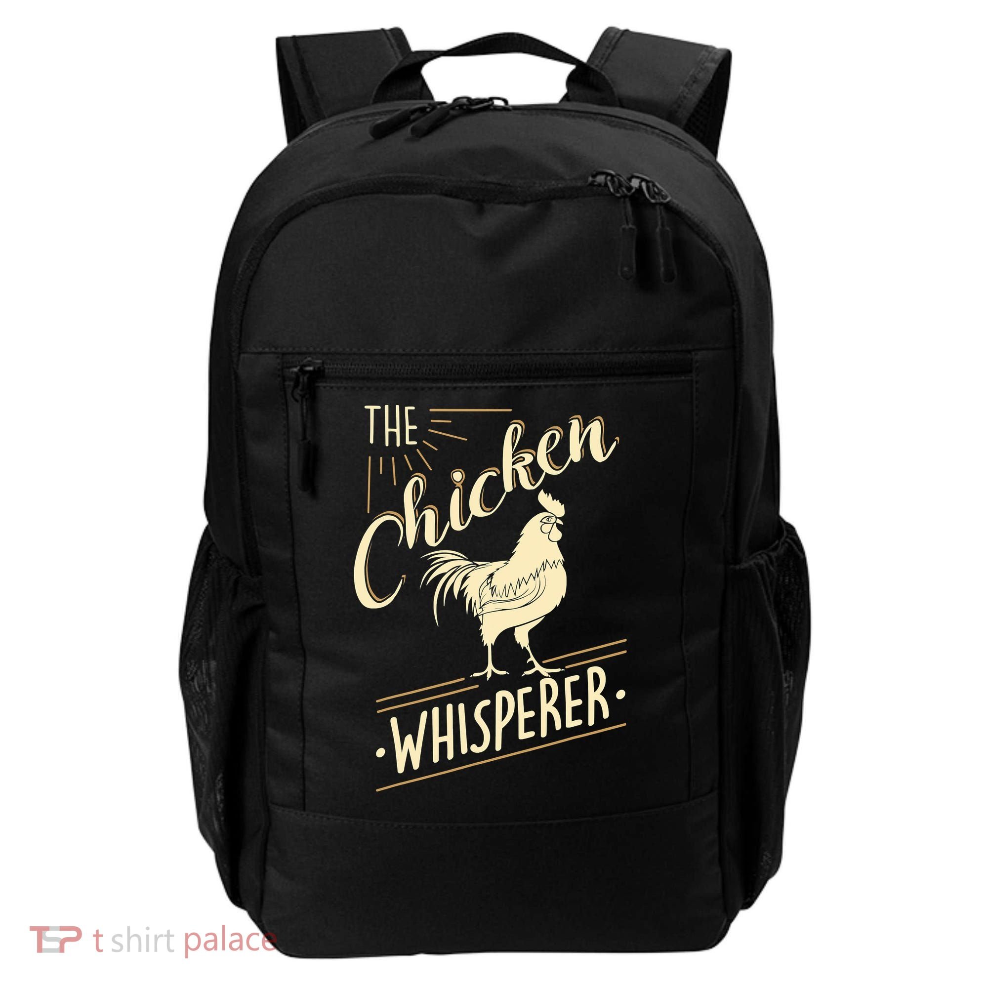The Chicken Whisperer Funny Chicken Farming Morning Sun Backpack