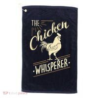 The Chicken Whisperer Funny Chicken Farming Morning Sun Golf Towel thumb 0