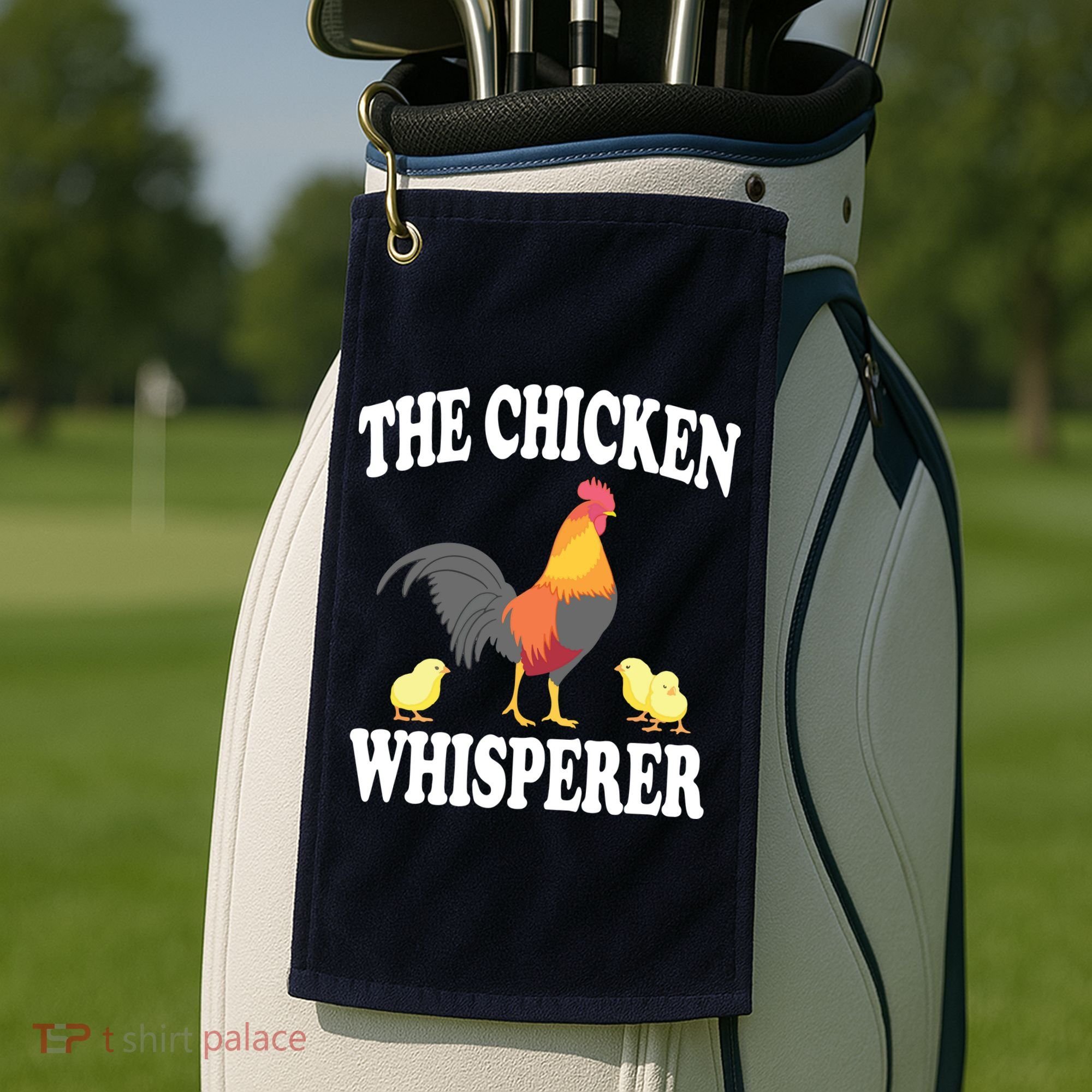 The Chicken Whisperer Funny Farm Animal Golf Towel