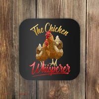 The Chicken Whisperer Funny Chicken Lover Farming Coaster thumb 0