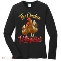 The Chicken Whisperer Funny Chicken Lover Farming Women's Long Sleeve Shirt thumb 0