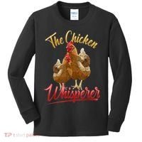 The Chicken Whisperer Funny Chicken Lover Farming Kids Long Sleeve Shirt thumb 0