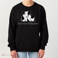 The Cow Whisperer Cute Black And White Resting Cow Women's Sweatshirt thumb 0
