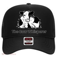 The Cow Whisperer Cute Black And White Resting Cow Hat thumb 0