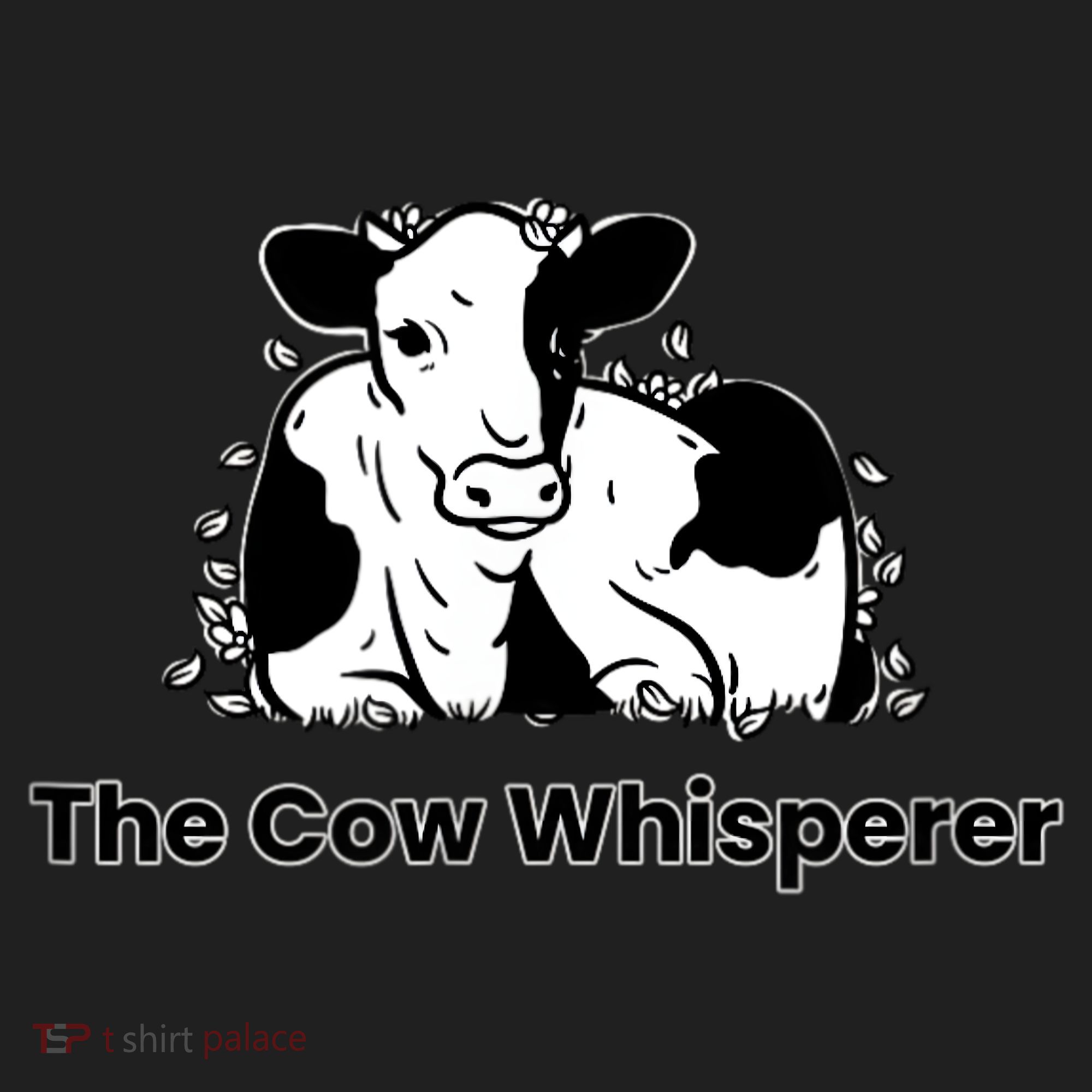 The Cow Whisperer Cute Black And White Resting Cow Hat