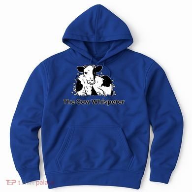 The Cow Whisperer Cute Black And White Resting Cow Hoodie