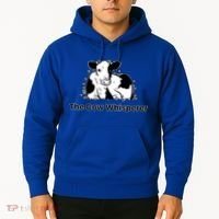 The Cow Whisperer Cute Black And White Resting Cow Hoodie thumb 2