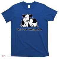 The Cow Whisperer Cute Black And White Resting Cow T-Shirt thumb 0