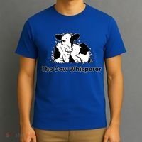 The Cow Whisperer Cute Black And White Resting Cow T-Shirt thumb 3