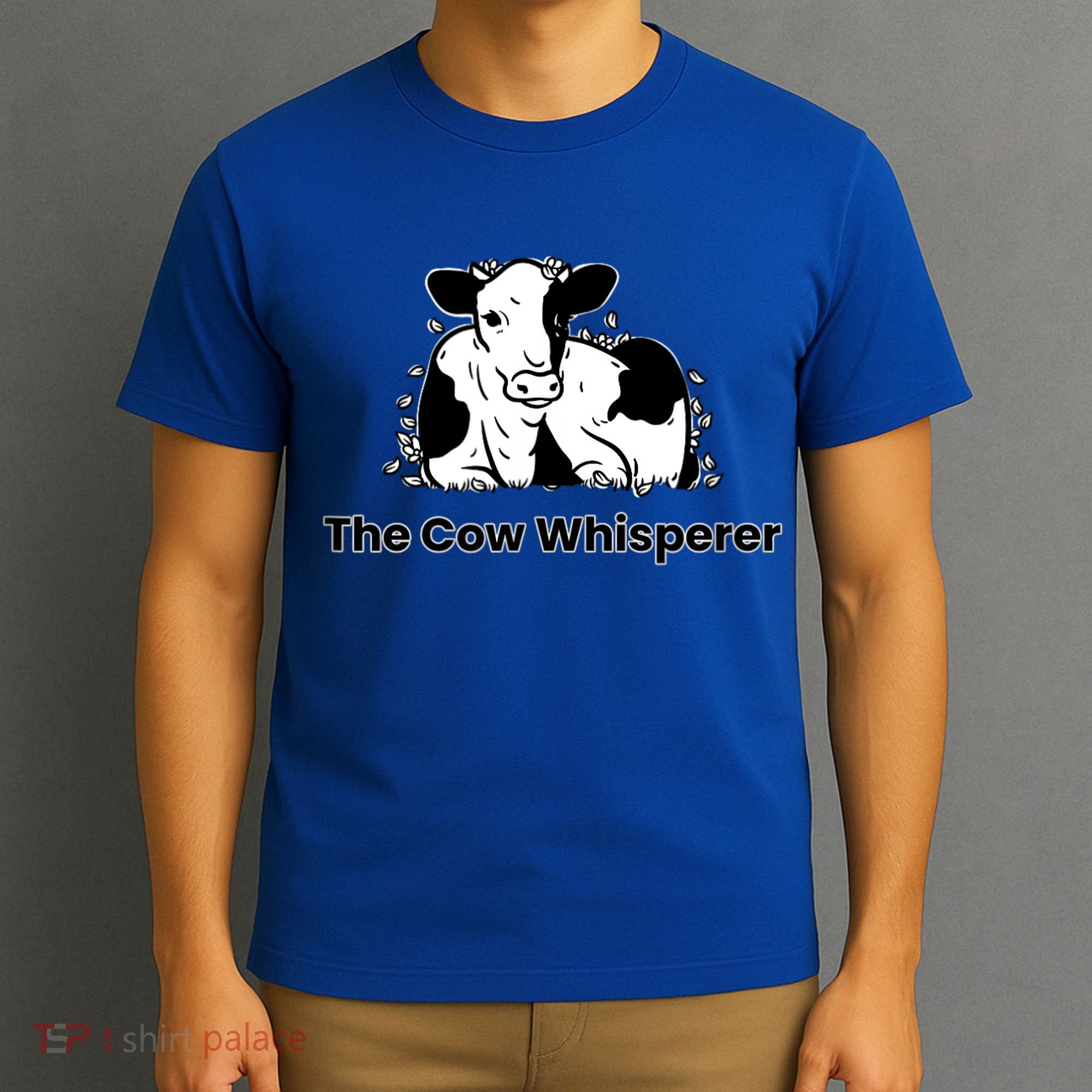 The Cow Whisperer Cute Black And White Resting Cow T-Shirt