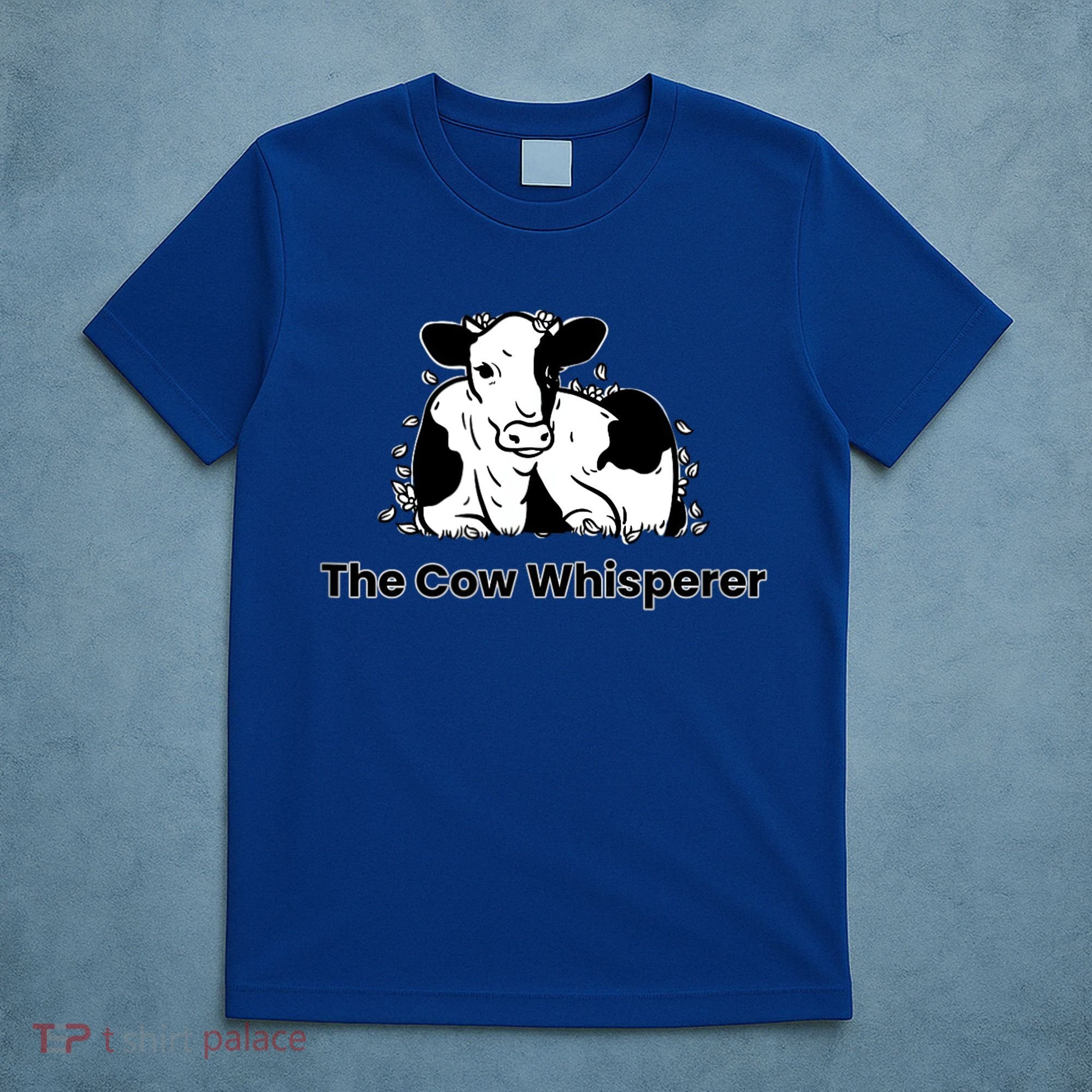 The Cow Whisperer Cute Black And White Resting Cow T-Shirt