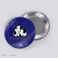The Cow Whisperer Cute Black And White Resting Cow Button thumb 0