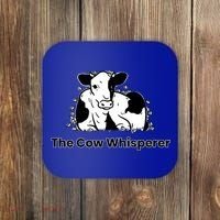 The Cow Whisperer Cute Black And White Resting Cow Coaster thumb 0