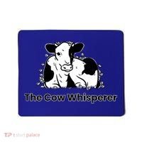 The Cow Whisperer Cute Black And White Resting Cow Mousepad thumb 0