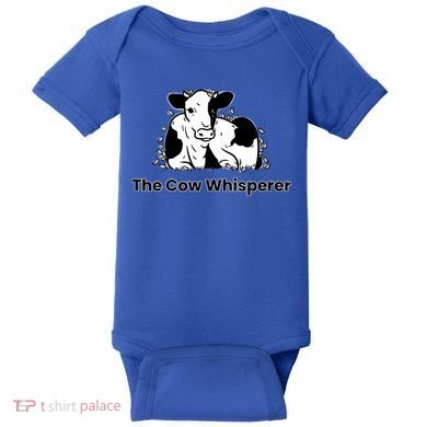 The Cow Whisperer Cute Black And White Resting Cow Baby Bodysuit