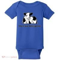 The Cow Whisperer Cute Black And White Resting Cow Baby Bodysuit thumb 0