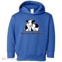 The Cow Whisperer Cute Black And White Resting Cow Toddler Hoodie thumb 0