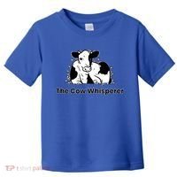 The Cow Whisperer Cute Black And White Resting Cow Toddler T-Shirt thumb 0