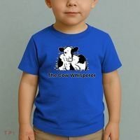 The Cow Whisperer Cute Black And White Resting Cow Toddler T-Shirt thumb 2
