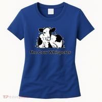 The Cow Whisperer Cute Black And White Resting Cow Women's T-Shirt thumb 0