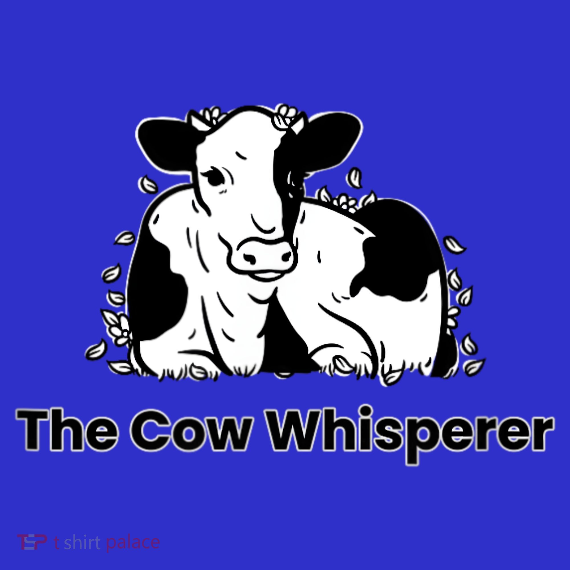 The Cow Whisperer Cute Black And White Resting Cow Women's T-Shirt