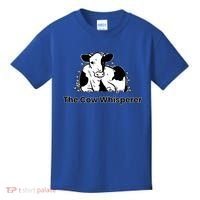 The Cow Whisperer Cute Black And White Resting Cow Kids T-Shirt thumb 0