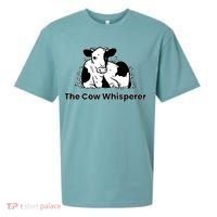 The Cow Whisperer Cute Black And White Resting Cow Sueded Cloud Jersey T-Shirt thumb 0