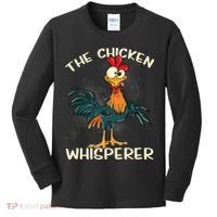The Chicken Whisperer Funny Farmer Kids Long Sleeve Shirt thumb 0