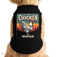 The Chicken Whisperer Funny Retro Farm Animal Rooster Meaningful Gift Doggie Tank thumb 0