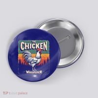 The Chicken Whisperer Funny Retro Farm Animal Rooster Meaningful Gift Button thumb 0