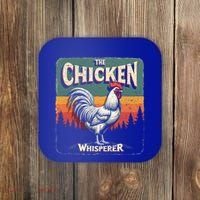 The Chicken Whisperer Funny Retro Farm Animal Rooster Meaningful Gift Coaster thumb 0