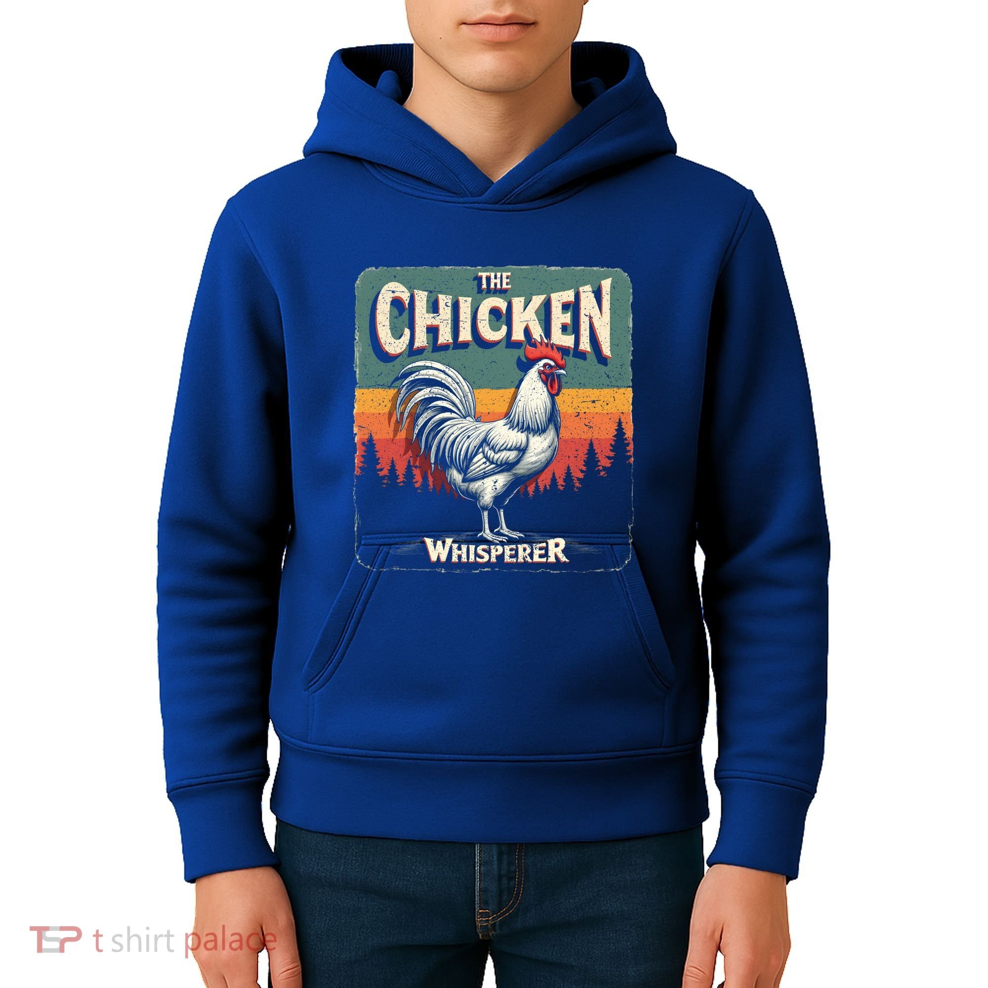 The Chicken Whisperer Funny Retro Farm Animal Rooster Meaningful Gift Kids Hoodie
