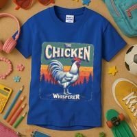 The Chicken Whisperer Funny Retro Farm Animal Rooster Meaningful Gift Kids T-Shirt thumb 3