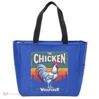 The Chicken Whisperer Funny Retro Farm Animal Rooster Meaningful Gift Tote Bag thumb 0