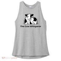 The Cow Whisperer Cute Cattle Farmer Rancher Cow Ladies PosiCharge Tri-Blend Wicking Tank thumb 0
