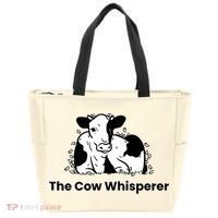 The Cow Whisperer Cute Cattle Farmer Rancher Cow Tote Bag thumb 0