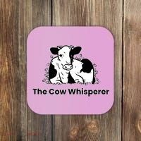 The Cow Whisperer Cute Cattle Farmer Rancher Cow Coaster thumb 0