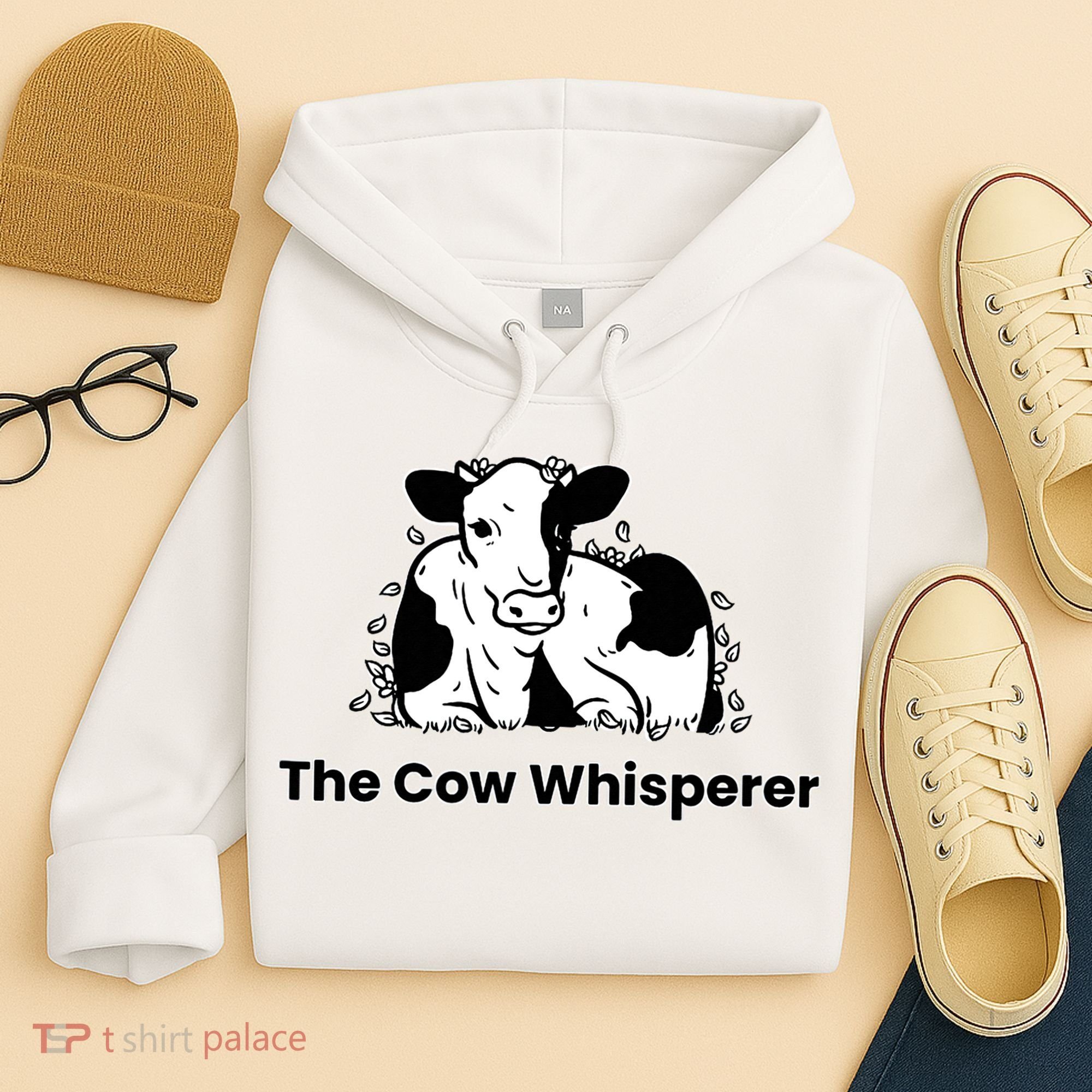 The Cow Whisperer Cute Cattle Farmer Rancher Cow Hoodie
