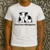 The Cow Whisperer Cute Cattle Farmer Rancher Cow T-Shirt thumb 3