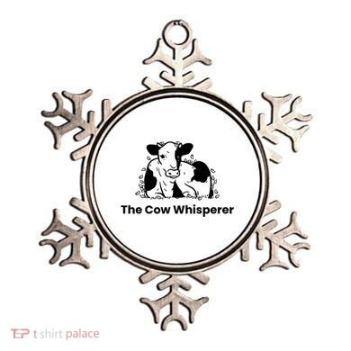 The Cow Whisperer Cute Cattle Farmer Rancher Cow Ornament