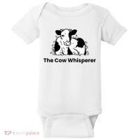 The Cow Whisperer Cute Cattle Farmer Rancher Cow Baby Bodysuit thumb 0
