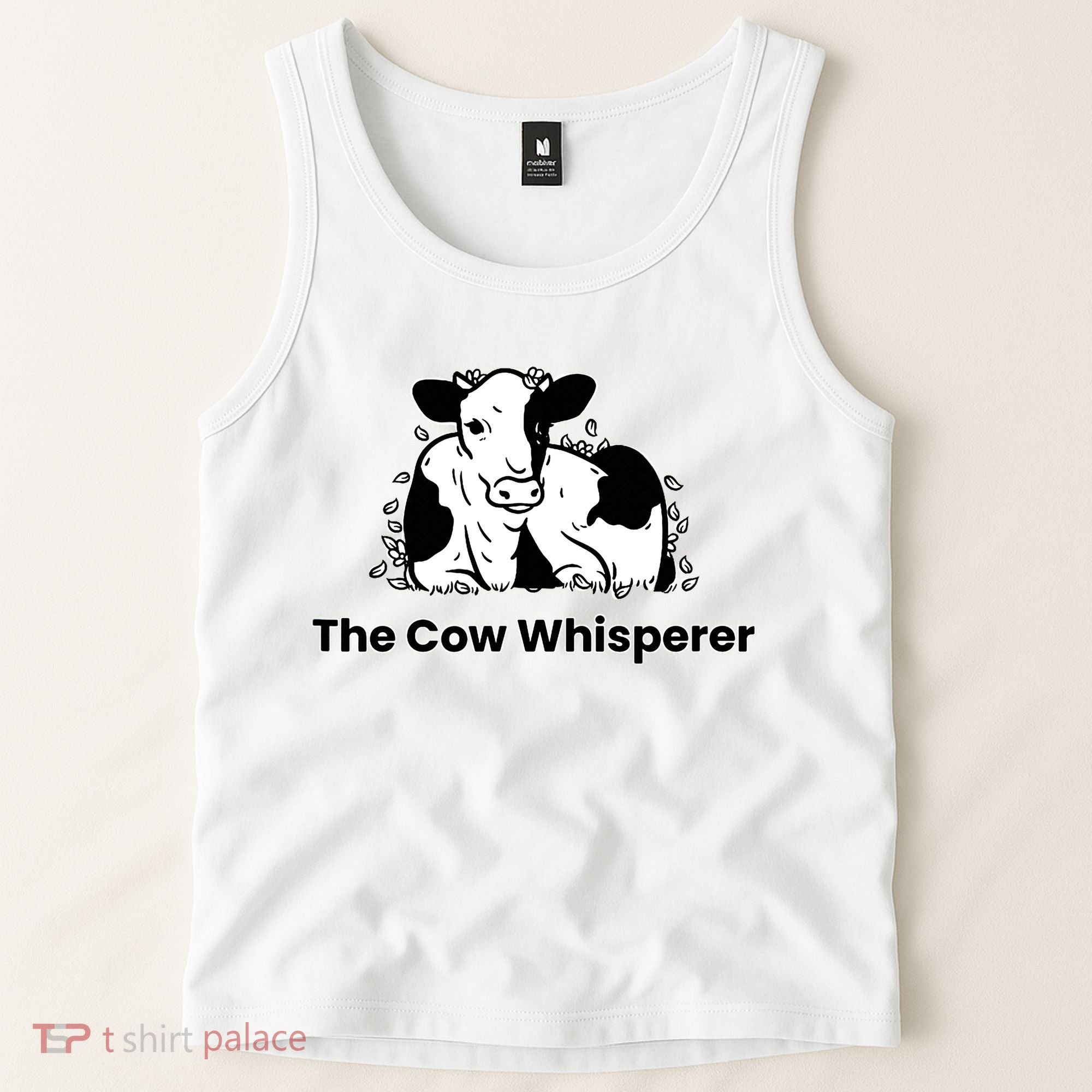 The Cow Whisperer Cute Cattle Farmer Rancher Cow Tank Top