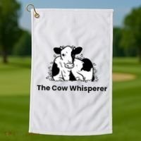 The Cow Whisperer Cute Cattle Farmer Rancher Cow Golf Towel thumb 1
