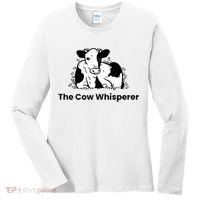 The Cow Whisperer Cute Cattle Farmer Rancher Cow Women's Long Sleeve Shirt thumb 0