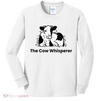 The Cow Whisperer Cute Cattle Farmer Rancher Cow Kids Long Sleeve Shirt thumb 0