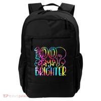 Tie Dye 100 Days Brighter Student Happy 100th Day Of School Backpack thumb 0