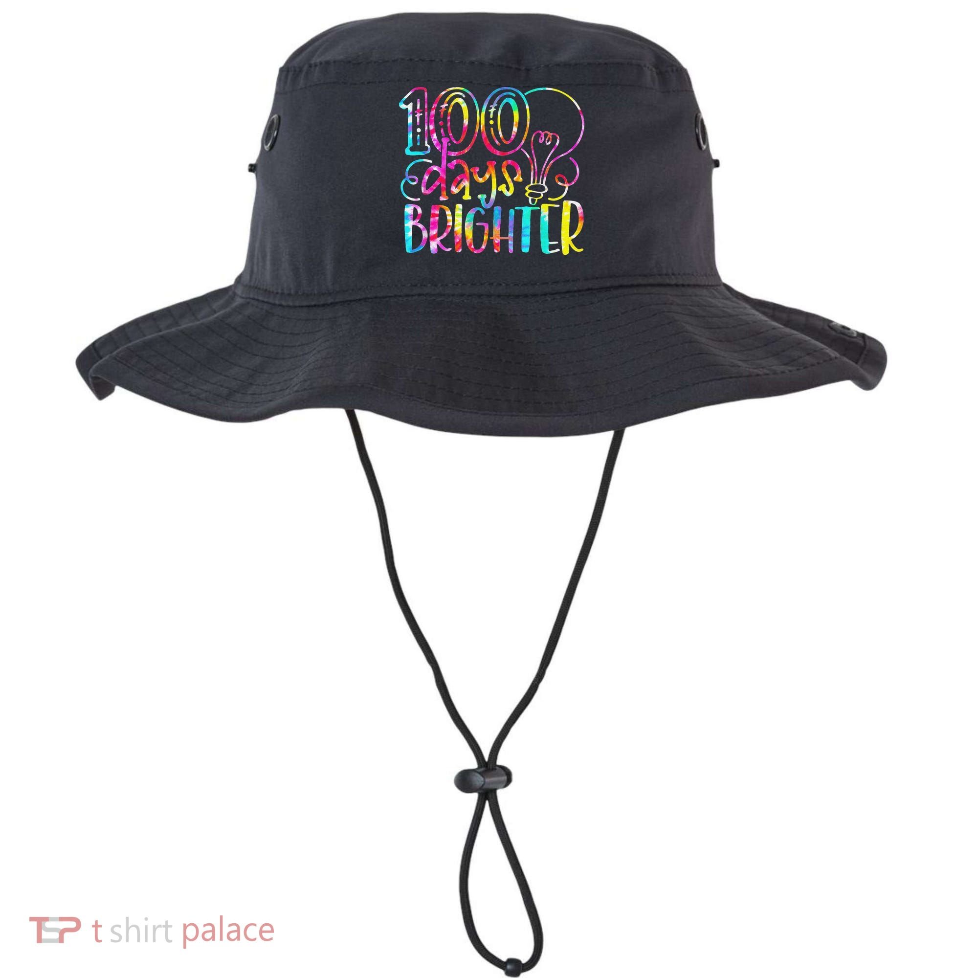 Tie Dye 100 Days Brighter Student Happy 100th Day Of School Bucket Hat