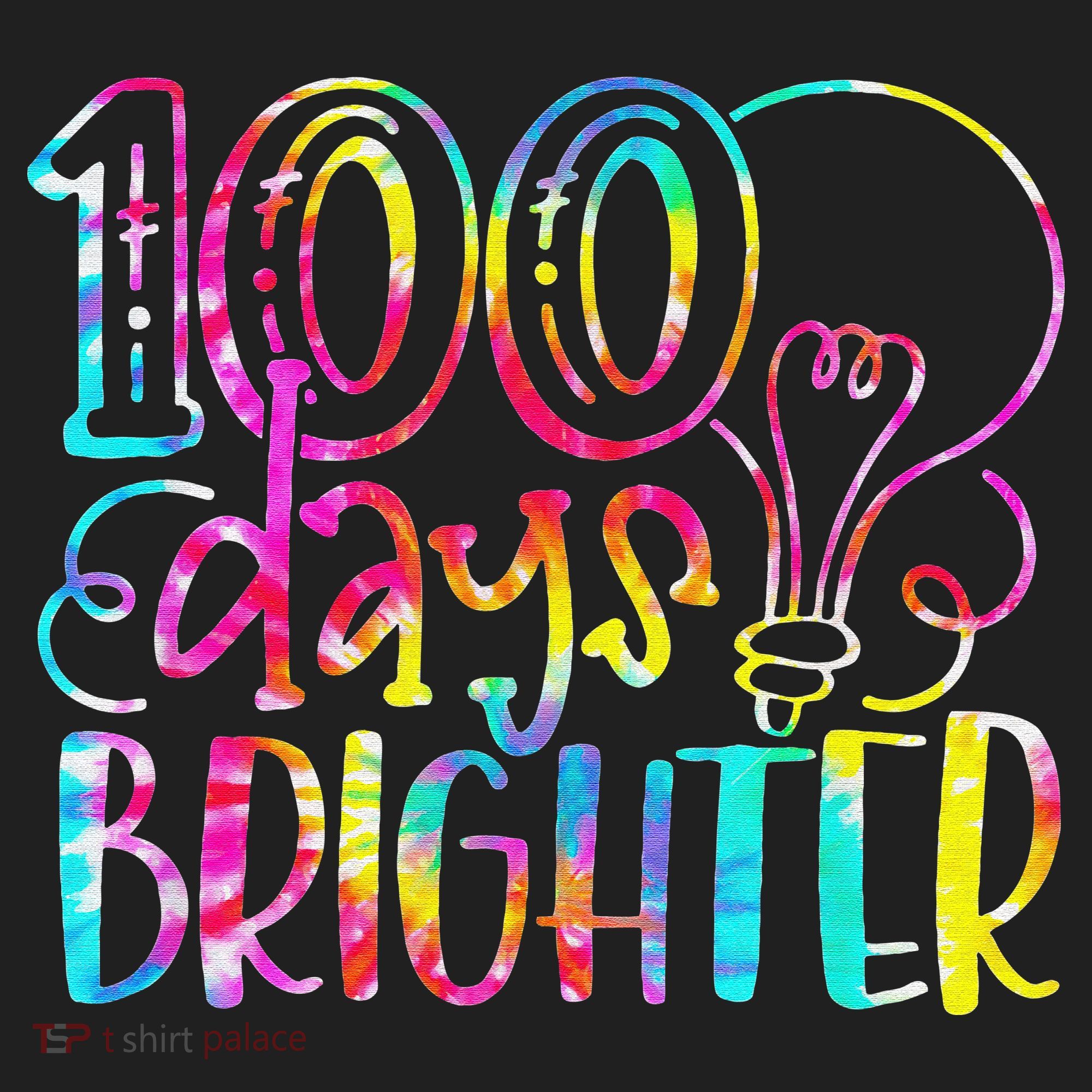 Tie Dye 100 Days Brighter Student Happy 100th Day Of School Beanie