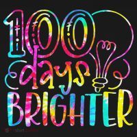 Tie Dye 100 Days Brighter Student Happy 100th Day Of School Mousepad thumb 1