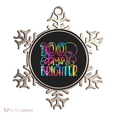 Tie Dye 100 Days Brighter Student Happy 100th Day Of School Ornament